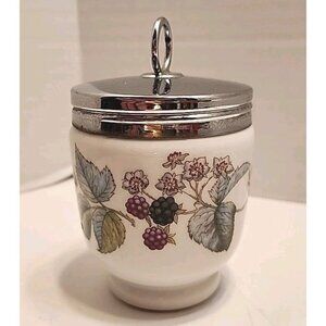 Vintage Royal Worcester English Garden Lavina Blackberries Pattern Egg Coddler